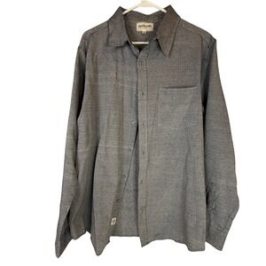 Silver Stone Collection Men XL Gray Chambray Button Up Long Sleeve Shirt